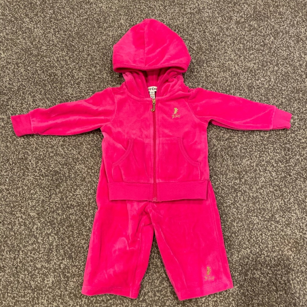 Hot pink Juicy Couture velour tracksuit.